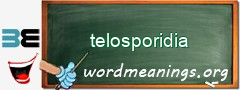 WordMeaning blackboard for telosporidia